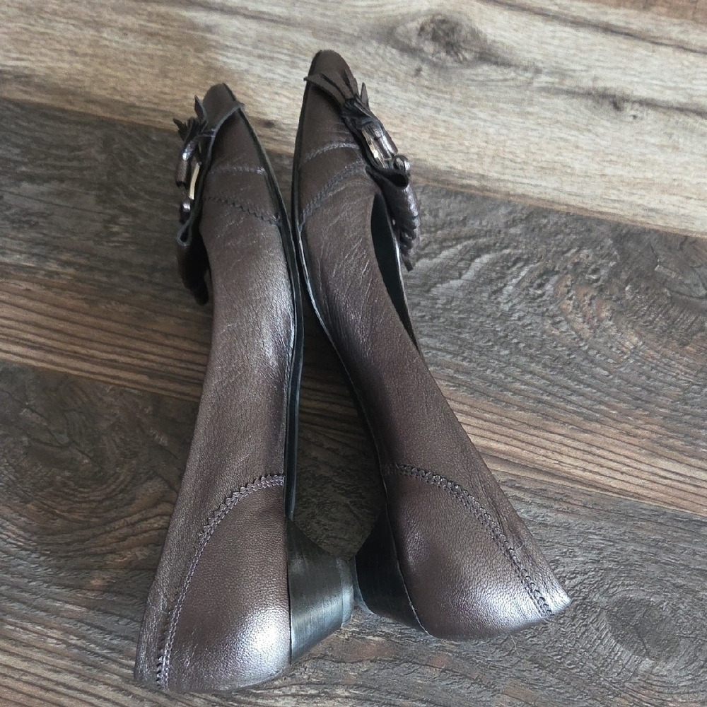 Stuart Weitzman Metallic Charcoal Loafers - Picture 12 of 12